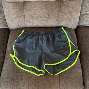 Danskin Black Shorts with Neon Green Trim